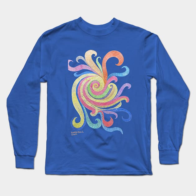 Spiral Burst Long Sleeve T-Shirt by Barschall